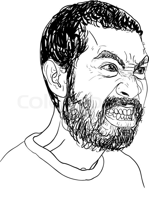 586x800 Angry Asian Man Stock Vector Colourbox