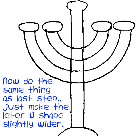 441x442 How To Draw Hanukkah Menorahs With Easy Step By Step Drawing