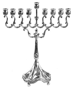 305x355 Silver Plated Candle Menorah