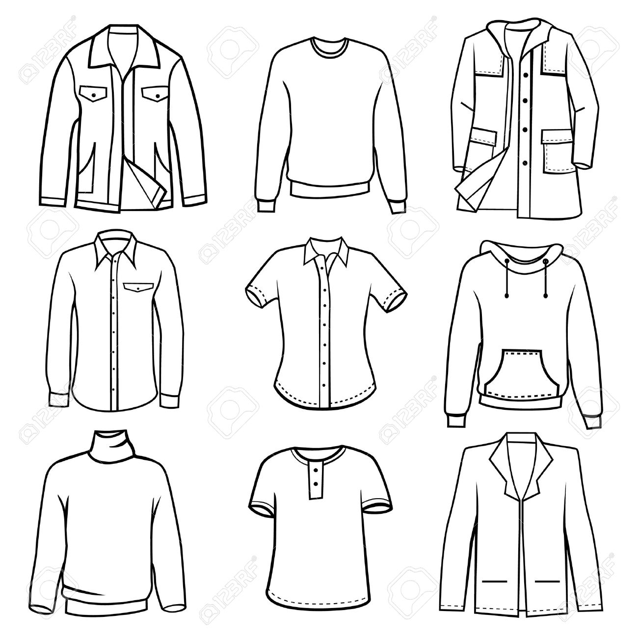 1300x1300 Men S Clothes Set Vector Royalty Free Cliparts, Vectors, And Stock