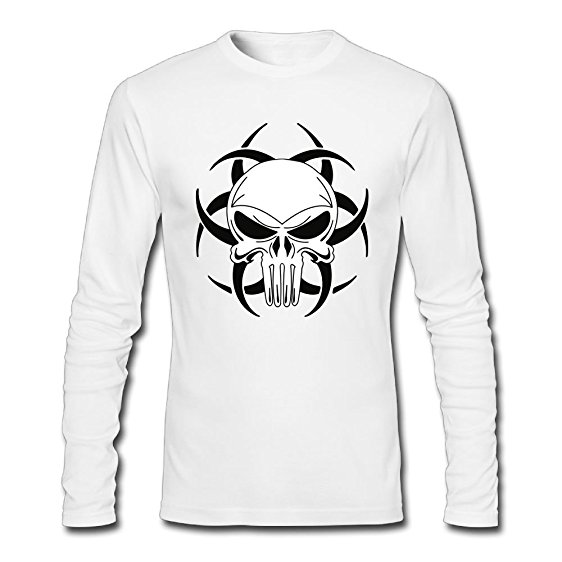 562x562 Zeng Tribal Skull Drawings Men's Tagless Long Sleeve T Shirt Adult
