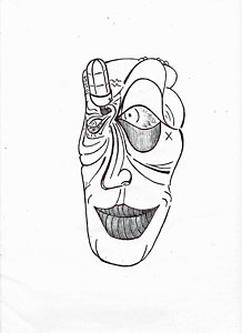 218x300 Abstract Faces Drawings