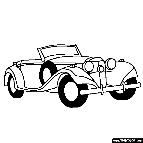 560x560 Mercedes Benz 540k 1935 Online Coloring Page