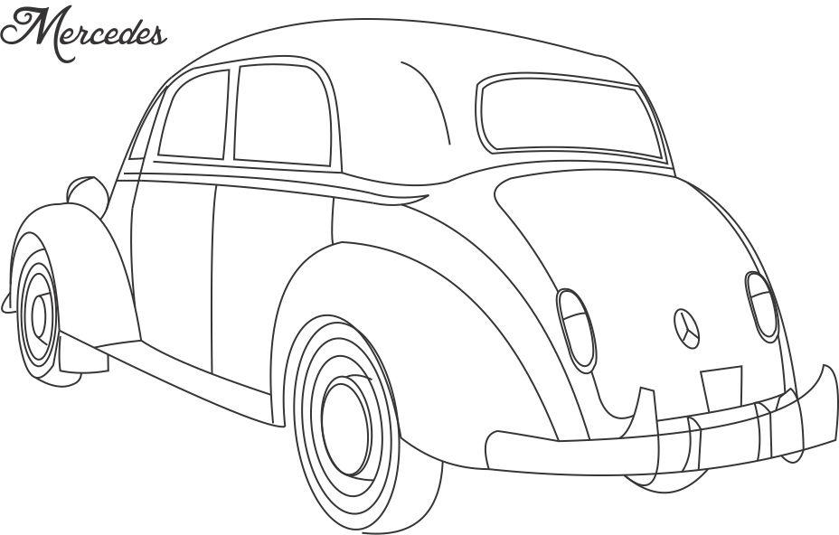 928x592 Mercedes Car Coloring Printable Page For Kids 2