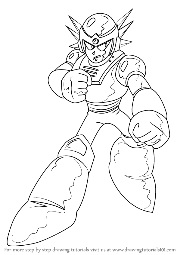 598x844 Learn How To Draw Mercury From Mega Man (Mega Man) Step By Step