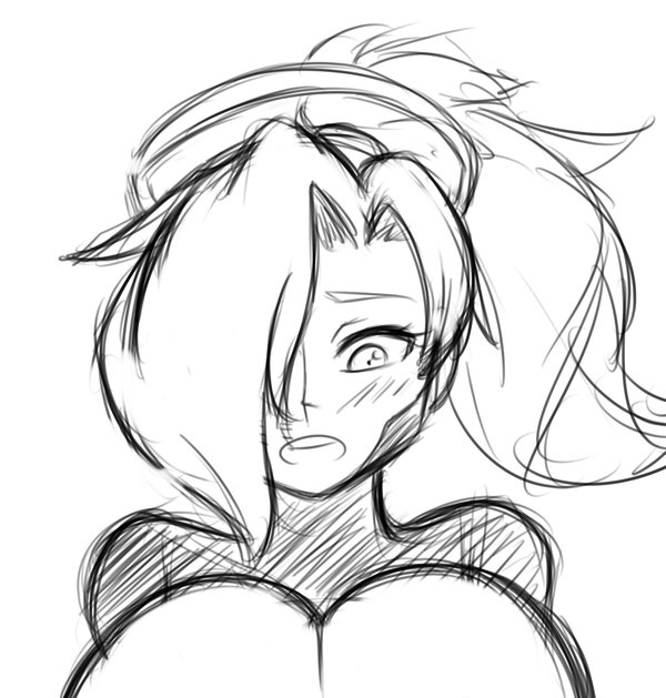 600x629 Mercy Sketch Request By That Girl Whodraws