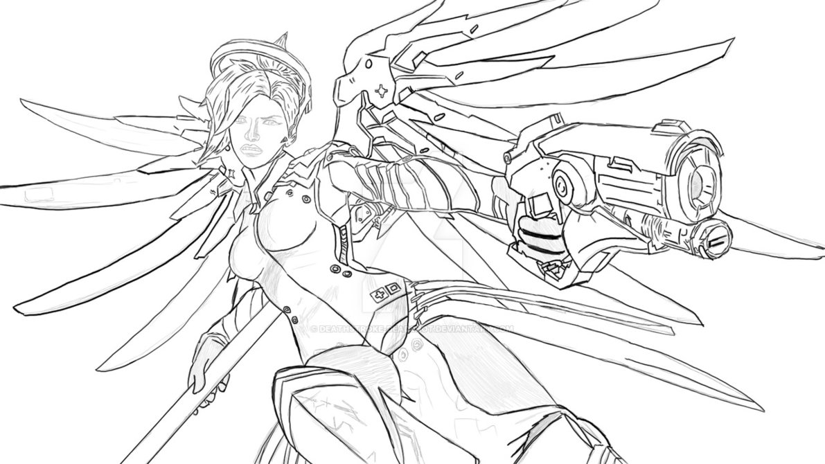 1191x670 Mercy Sketch By Deathstroke Deadshot