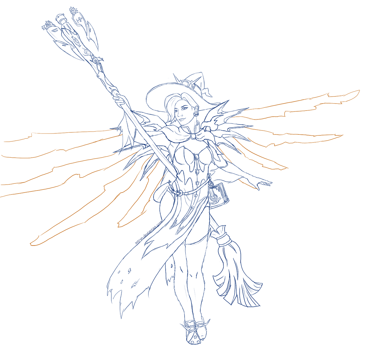 1280x1156 Witch Mercy Wipsketch By Astryn