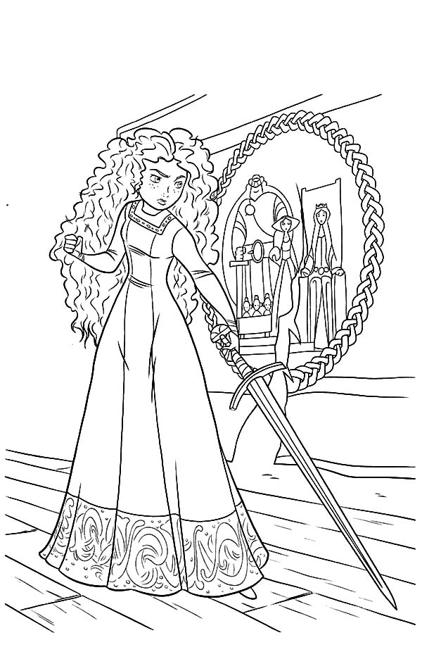 600x936 Princess Merida Is So Mad To Her Mother Coloring Pages Color Luna