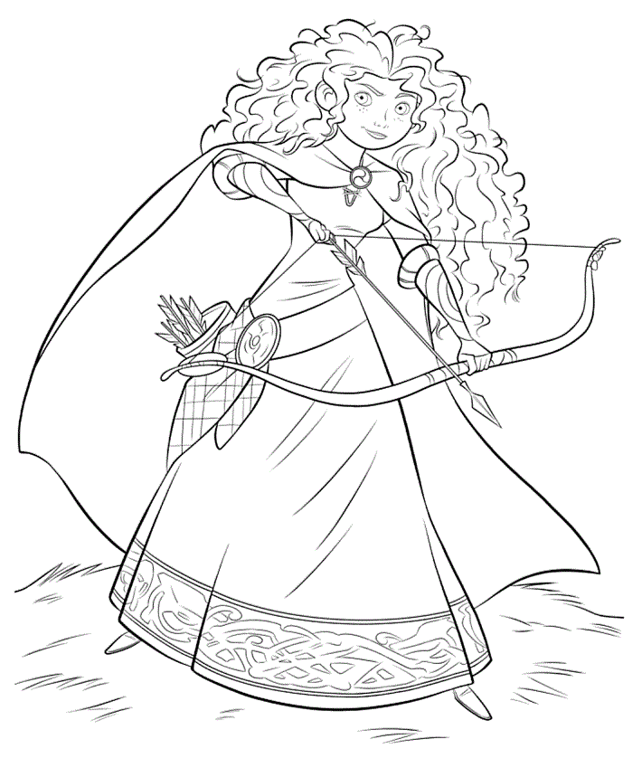 700x849 Brave Coloring Pages Princess Merida Coloring Pages For Kids