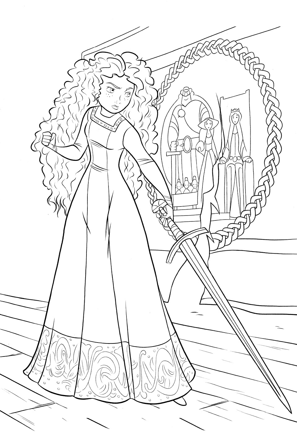 958x1404 Brave Coloring Pages Princess Merida Coloring Pages For Kids