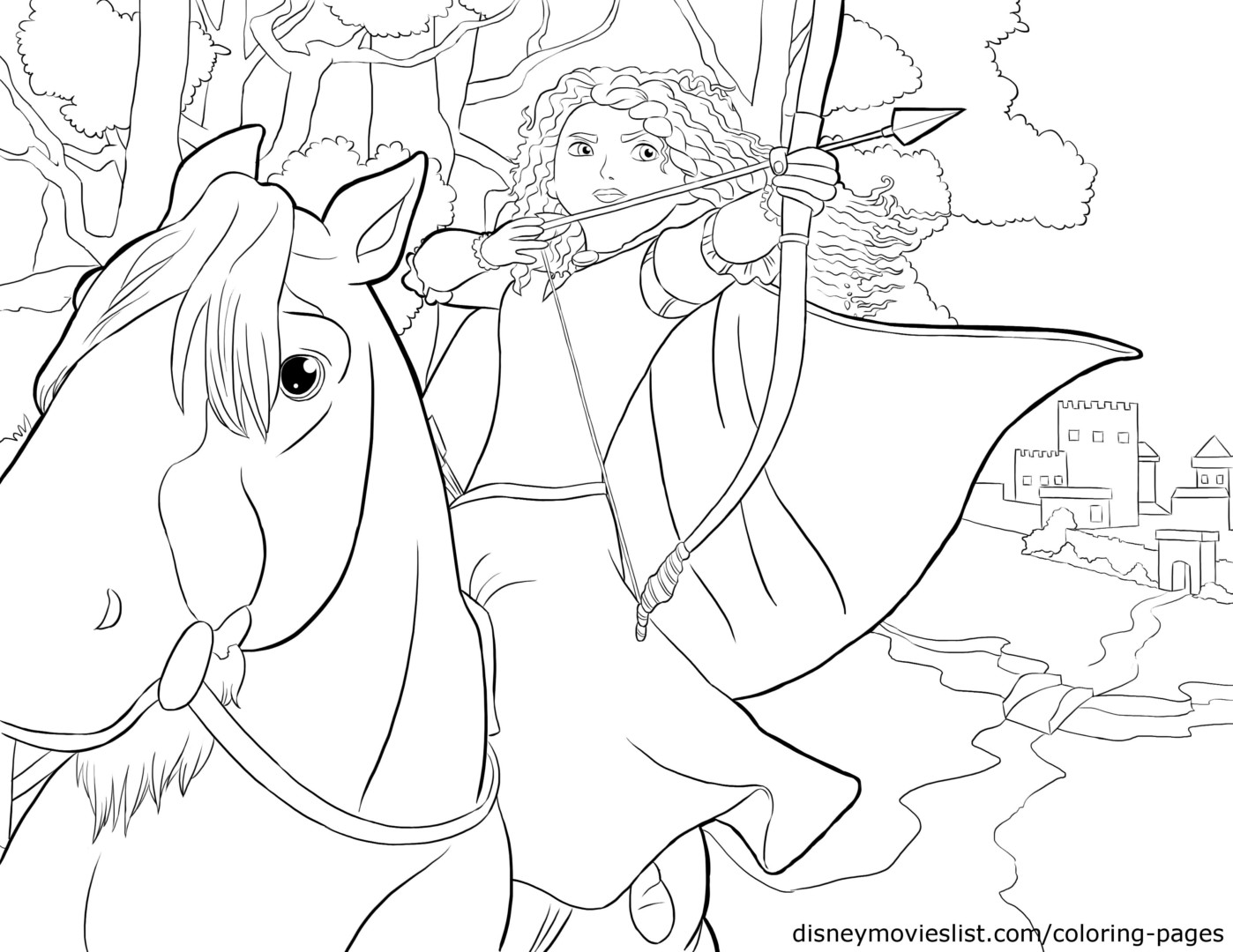 1398x1080 Merida Coloring Pages Just Colorings