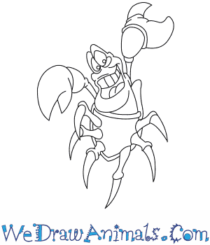 300x350 How To Draw Sebastian From The Little Mermaid
