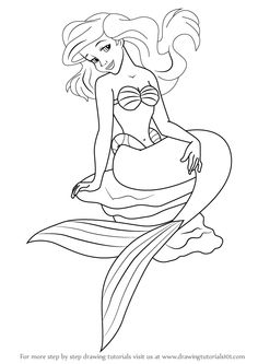 236x333 Learn How To Draw A Mermaid Sitting On A Rock (Mermaids) Step By