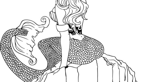 570x320 Mermaid Cartoon Drawing How To Draw A Cartoon Mermaid, Step By