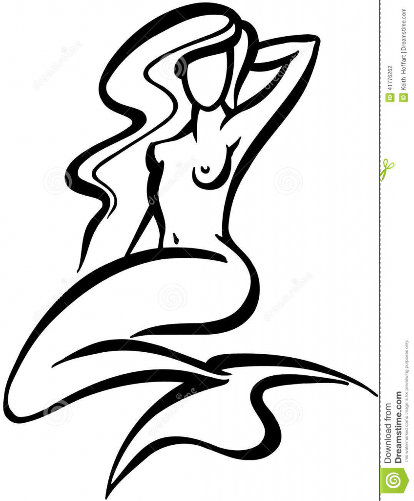 848x1024 Mermaid Cartoon Drawing Mermaid Cartoon Design Vector Clipart
