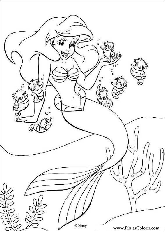 567x794 Drawings To Paint Amp Colour The Little Mermaid