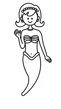 215x382 How To Draw A Mermaid, Easy Step By Step Drawing Tutorial