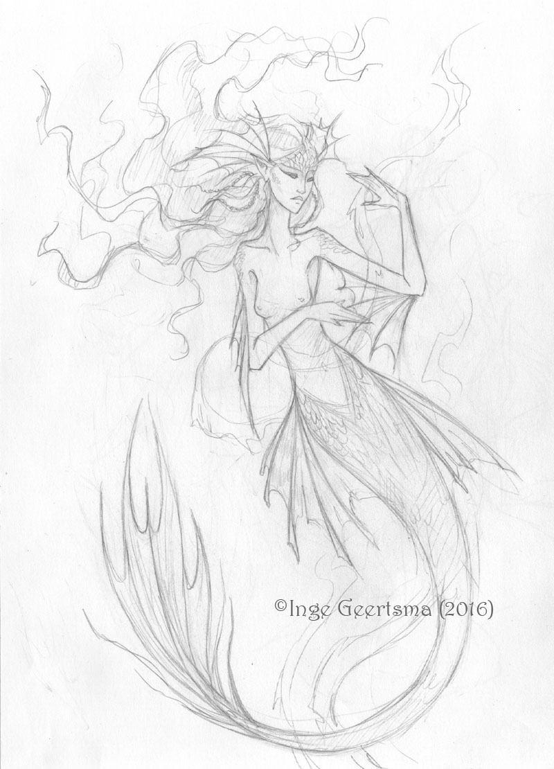 800x1110 Mermaid (Sketch) By Raafke