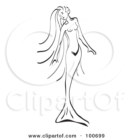 450x470 Black Mermaids Black And White Line Drawing Of A Mermaid By