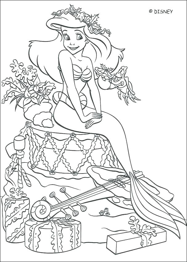 607x850 Top Little Mermaid Coloring Pages Disney Fee Games The Page
