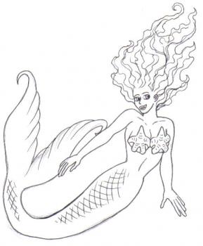 289x350 Drawing A Mermaid, Step By Step, Mermaids, Mythical Beasts, Free