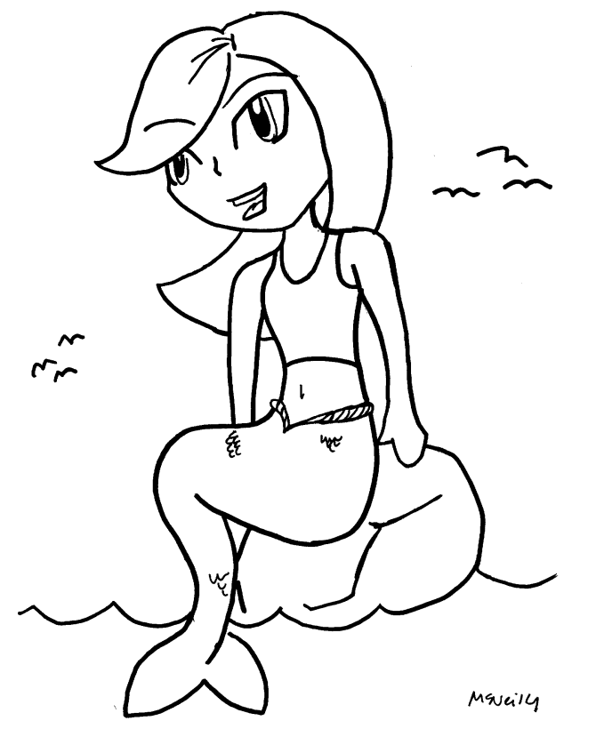 670x820 Mermaid Drawings For Kids 405283