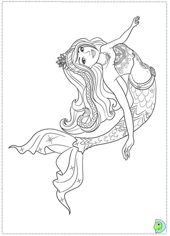 691x960 Coloring Pages Barbie Mermaid Drawing How To Draw Merliah