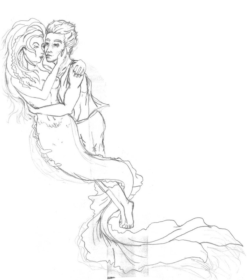 839x951 Mermaid, Outline By Toyas World