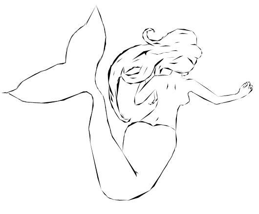 530x439 Simple Mermaid Tattoos For Women