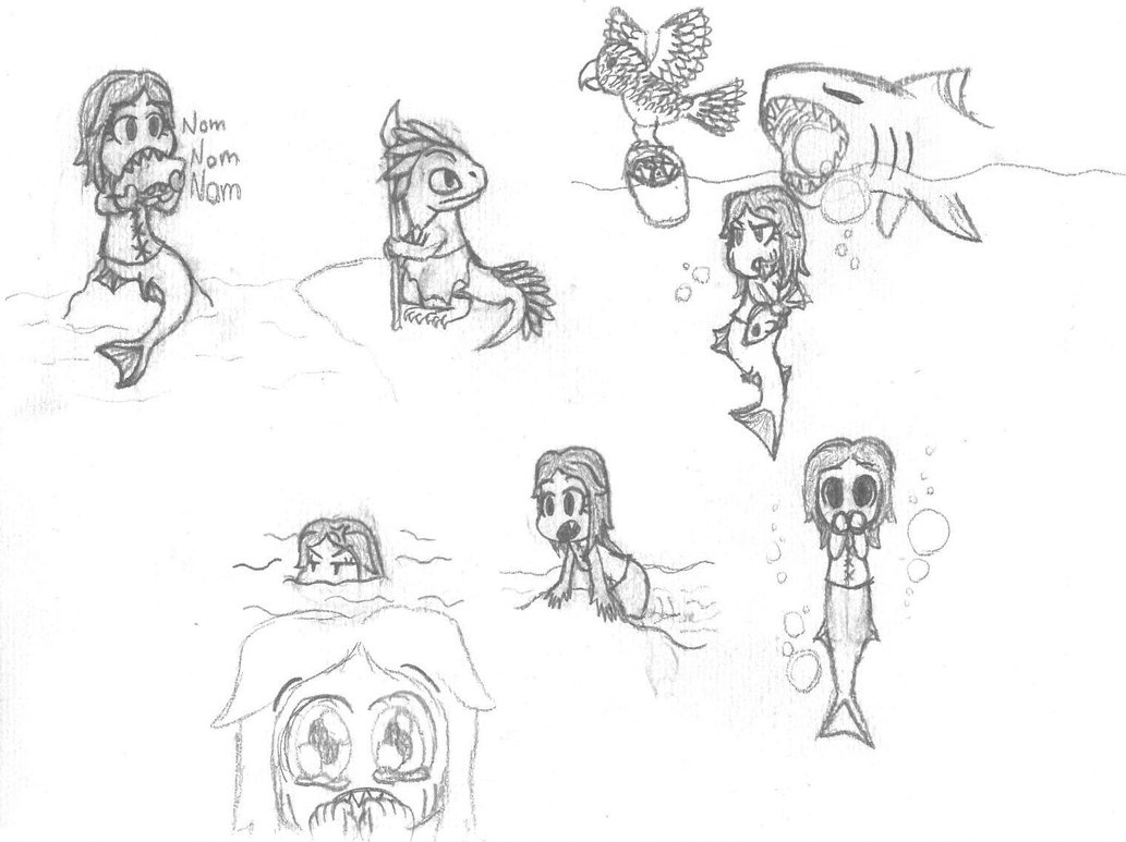 1033x773 Drake Edge Chibi Mermaid Drawing By Xzxrix