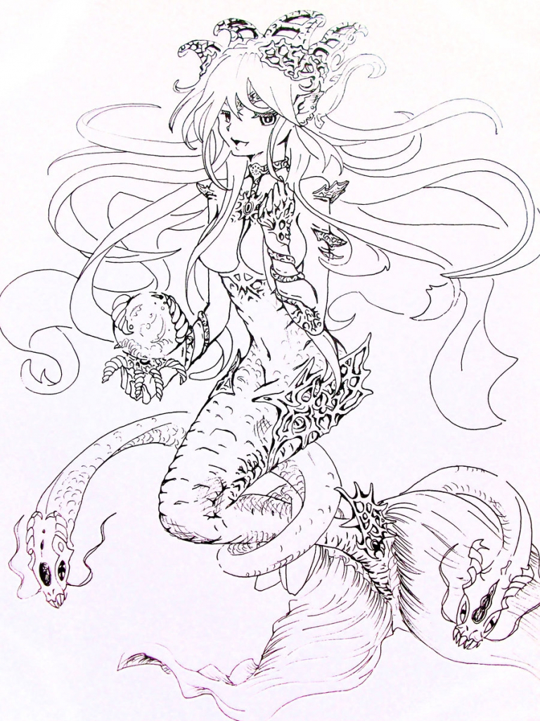 768x1024 Anime Mermaid Drawing Anime Mermaid Drawing Mermaids Song