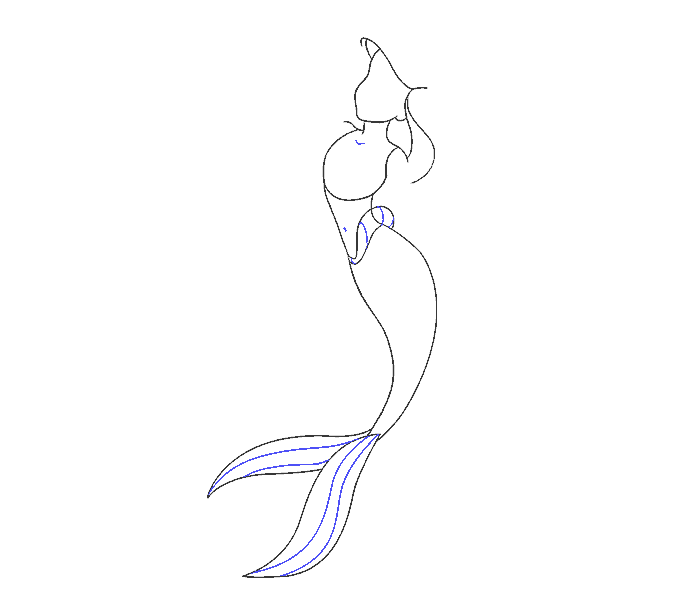 678x600 How To Draw Mermaid Ariel In A Few Easy Steps Easy Drawing Guides