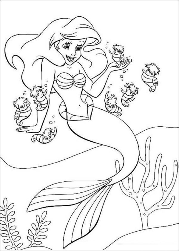600x840 The Little Mermaid Coloring Pages (3)