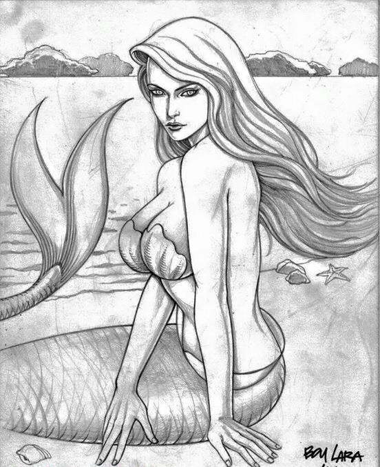 552x677 Drawing Of Mermaid Art Art Drawings Mermaid, Art