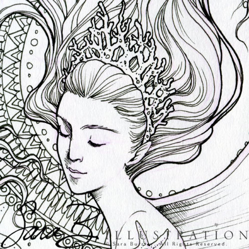 498x498 Mermaid Portrait