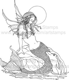 236x273 Faerie Song Rubber Art Stamps