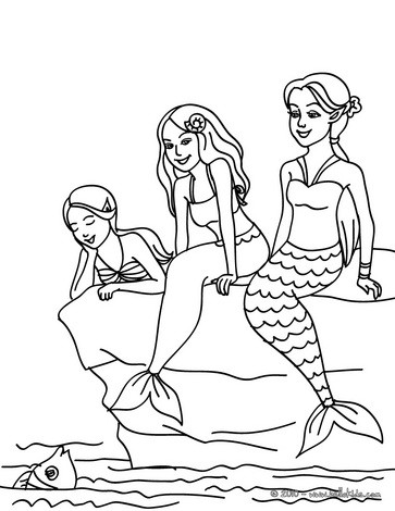 363x470 Mermaid Coloring Pages