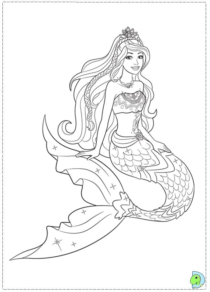 691x960 Drawn Mermaid Color
