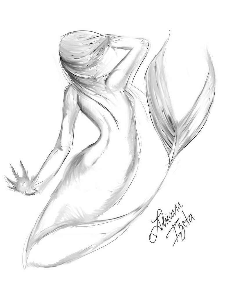 786x1017 Mermaid Drawing Tumblr
