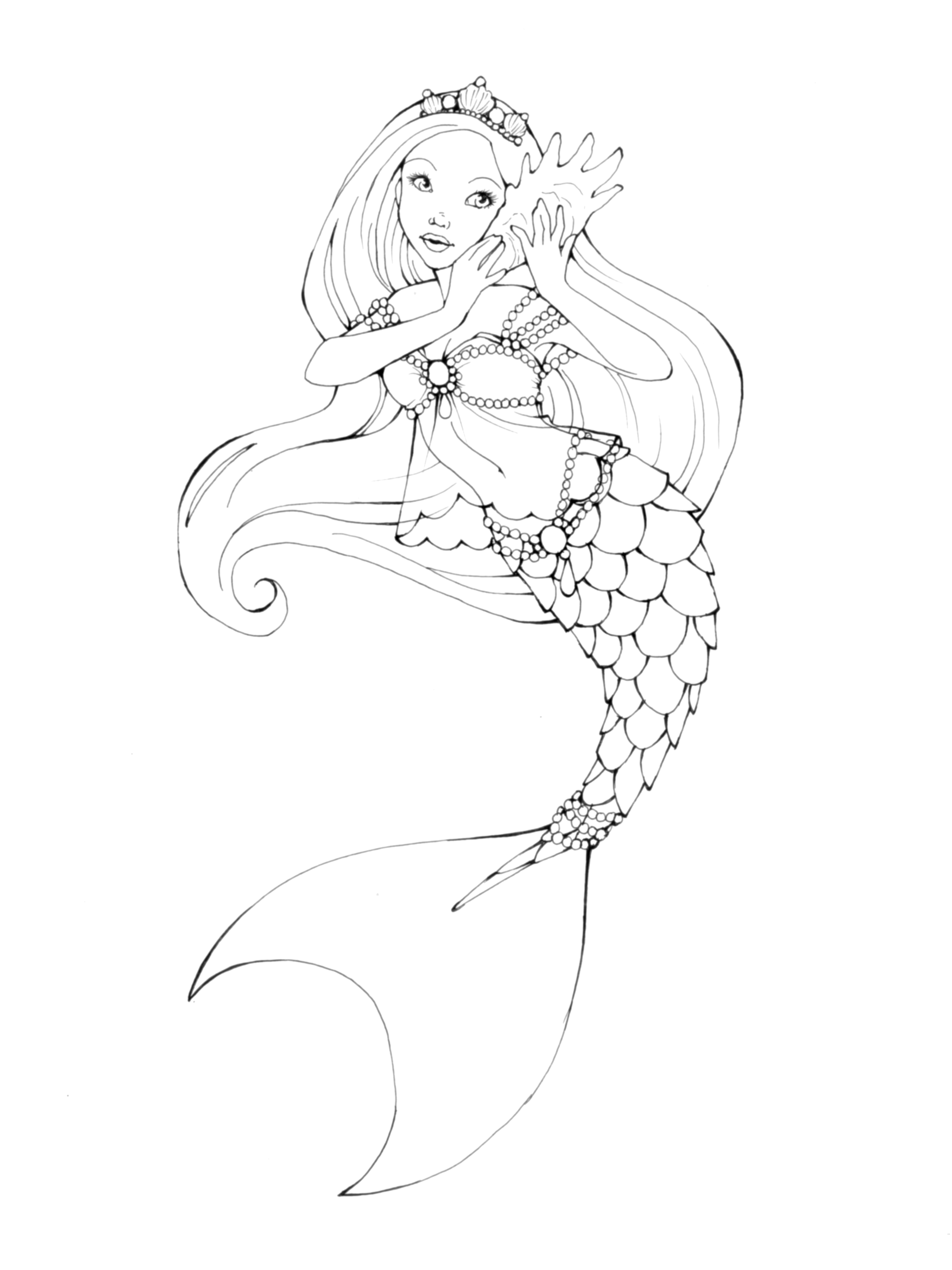 Mermaid Template Printable