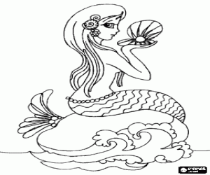 Mermaid Sitting On A Rock Drawing at GetDrawings | Free download