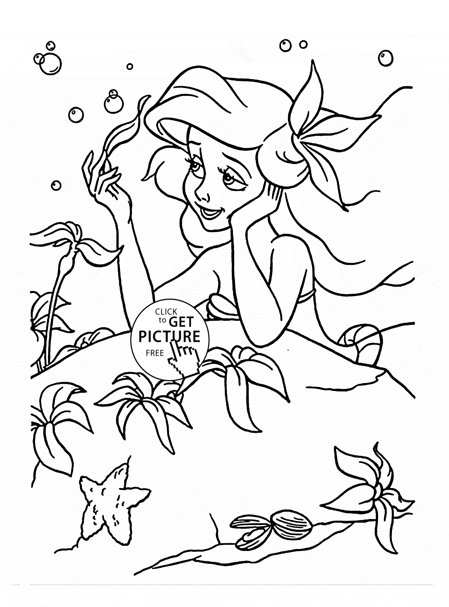 1480x2000 How To Draw Princess Ariel From The Little Mermaid Printable Step