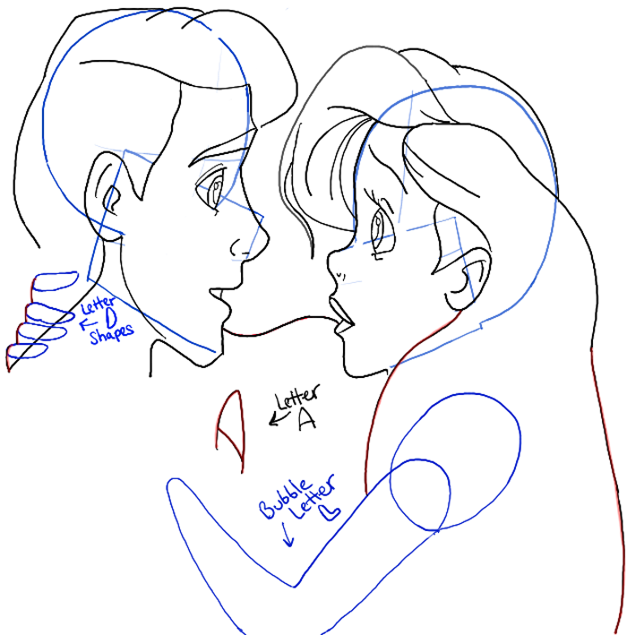 700x709 How To Draw Ariel And Eric From The Little Mermaid In Easy Steps