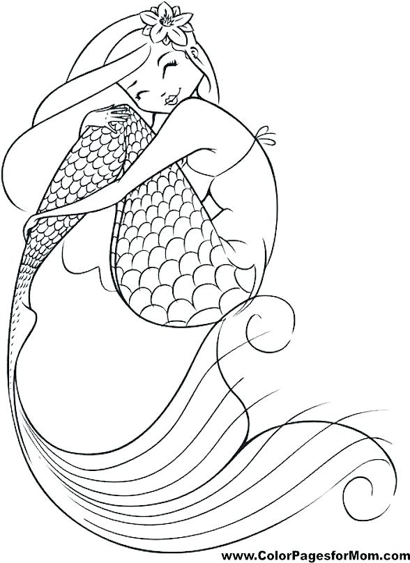 588x808 Coloring Pages Of Mermaids Backgrounds Coloring Complex Mermaid