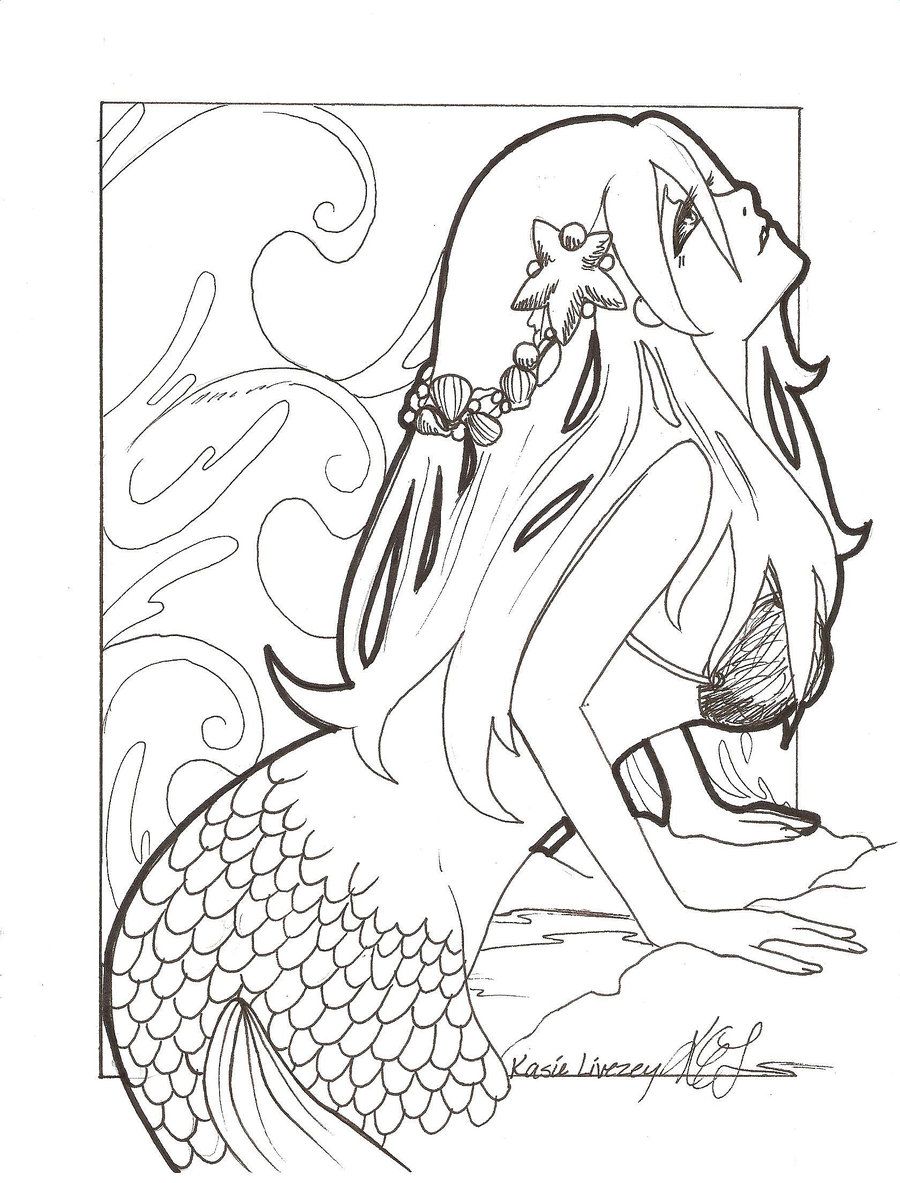 900x1183 Sexy Adult Coloring Pages Anime Mermaid Drawing Mermaid
