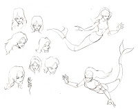 Mermaid Swimming Drawing at GetDrawings | Free download