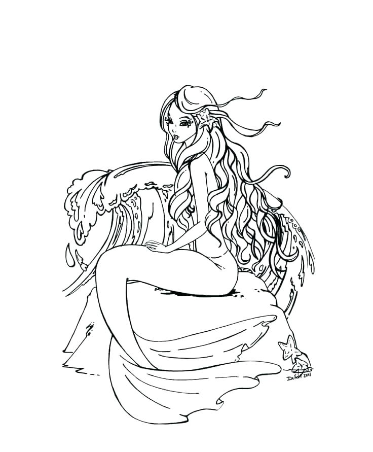736x891 Mermaid Coloring Pages Free Group Of Lovely Mermaids Swimming