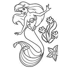 230x230 Top 25 Free Printable Little Mermaid Coloring Pages Online