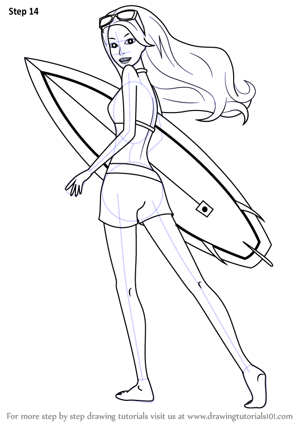 595x848 Learn How To Draw Merliah Summers From Barbie In A Mermaid Tale